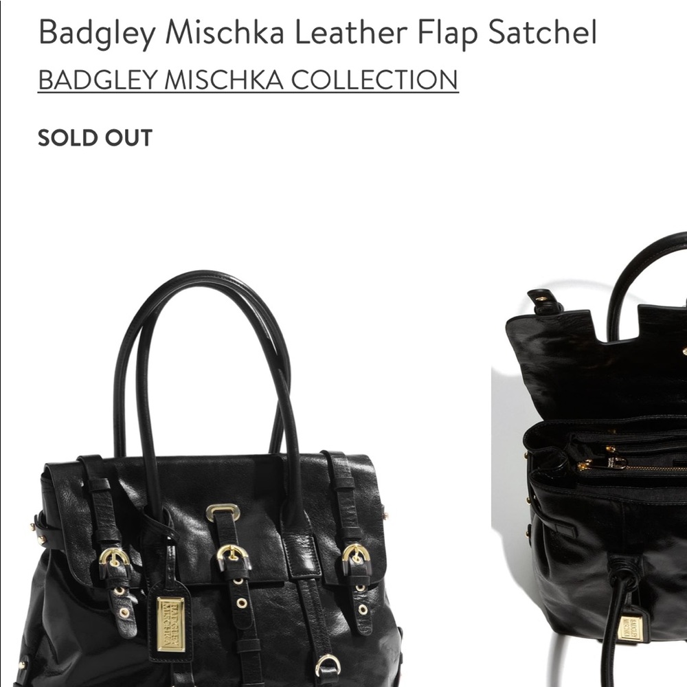 BADGLEY MISCHKA black strappy satchel